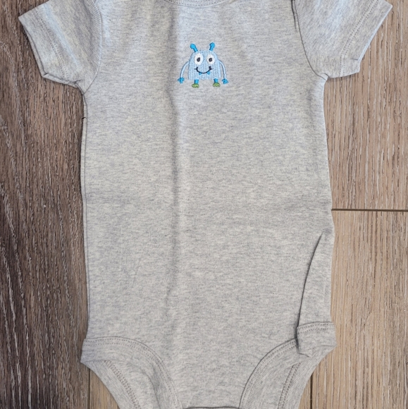 4 pack 12 Month Monster Onsies - Picture 2 of 5